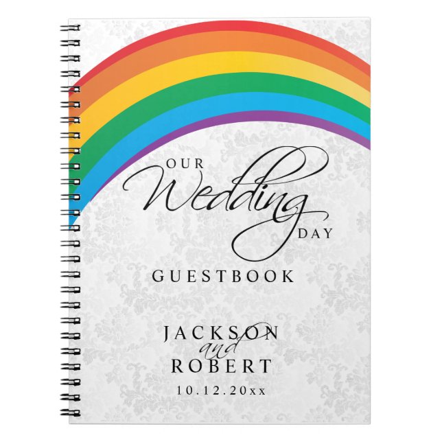 Rainbow Gay - Notre jour de mariage - Livre d'or (Devant)