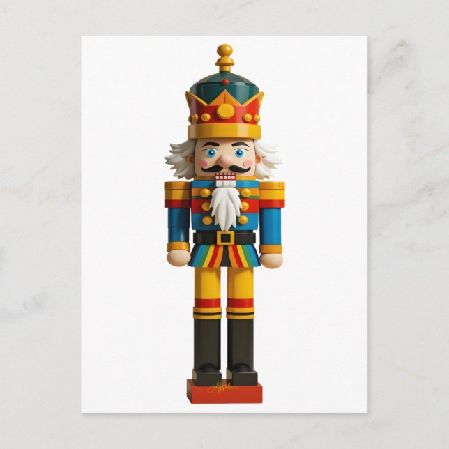 Rainbow Gay Pride Christmas Nutcracker Toy Postkarte (Vorderseite)