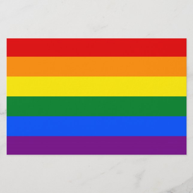 Rainbow-Gay Pride-Flag Briefpapier (Vorderseite)