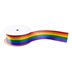 RAINBOW GAY PRIDE FLAG   RIBBON SATINBAND