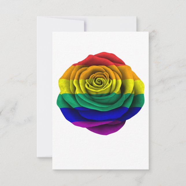Rainbow Gay Pride Rose Flag (Vorderseite)