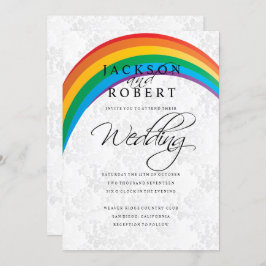 Rainbow Gay Wedding Einladung