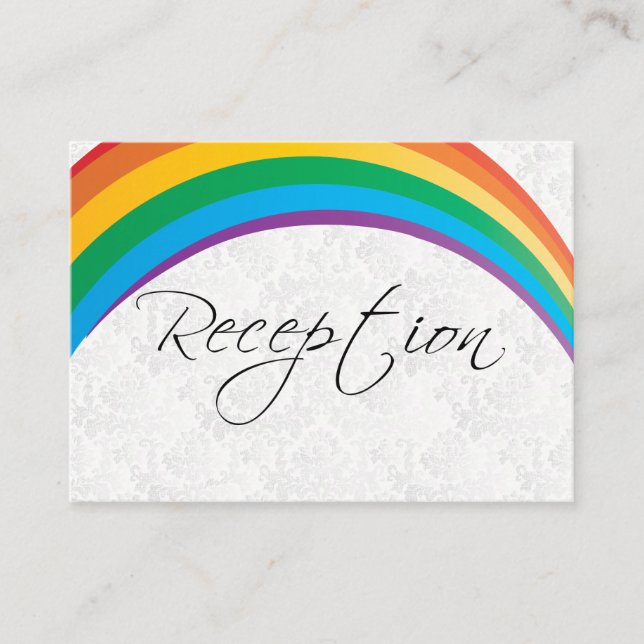 Rainbow Gay Wedding - Empfang Begleitkarte (Vorderseite)