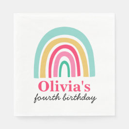 Rainbow-Geburtstagsparty Serviette