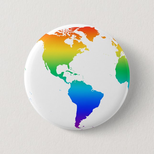 Rainbow-gefärbte Erde Button (Vorderseite)