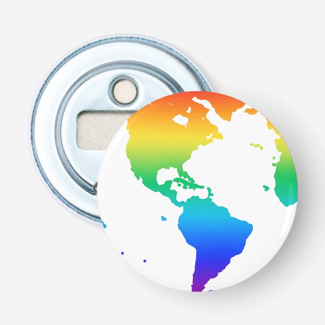 Rainbow-gefärbte Erde Flaschenöffner (Vorderseite)