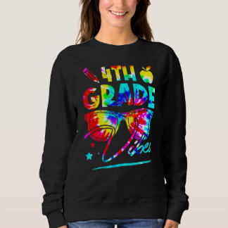 Rainbow Gefärbte Krawatte Brille 4. Klasse Vibes B Sweatshirt
