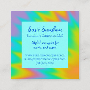 Rainbow Gefärbte Krawatte Business Card Quadratische Visitenkarte