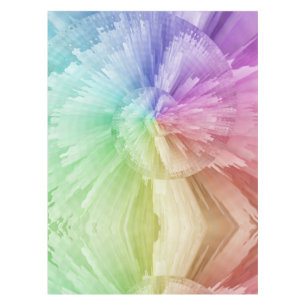 Rainbow Gefärbte Krawatte Feathers farbenfroh Tischdecke