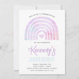 Rainbow Gefärbte Krawatte Geburtstagsparty Einladu Einladung