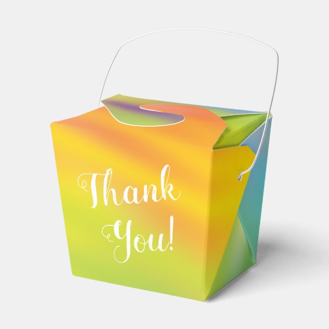 Rainbow Gefärbte Krawatte Kinderdusche Geschenkschachtel (Vorderseite)