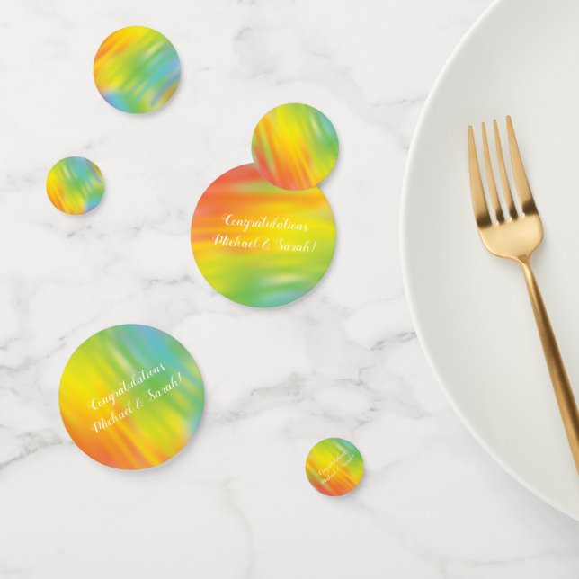 Rainbow Gefärbte Krawatte Kinderdusche Konfetti (Gruppe)