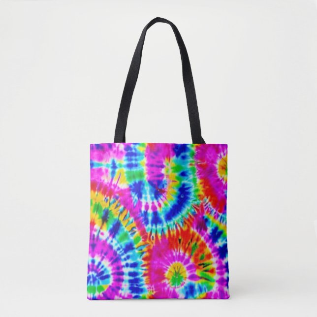 Rainbow-gefärbte Krawatte Tasche (Vorderseite)