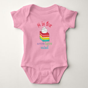 Rainbow Gelatine Salad Dessert Baby Strampler