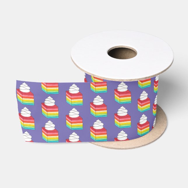 Rainbow Gelatine Salad Dessert Satinband (Spule)