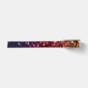 Rainbow-gelbe rote lila Imitate Glitzer Glitzern Satinband