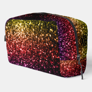 Rainbow-gelbe rote lila Imitate Glitzern Waschbeutel