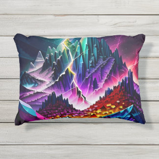 Rainbow Gem Art Eight Kissen Für Draußen