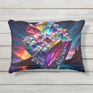 Rainbow Gem Art Seven Kissen Für Draußen