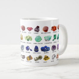Rainbow Gems Crystal Collection Chart Guide 20oz Jumbo-Tasse