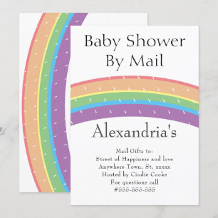 Rainbow Gender Neutral Baby Shooter by Mail Einladung