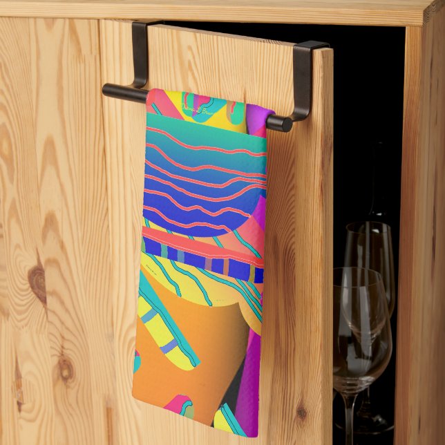 Rainbow Geo Bold Geschirrtuch (Drittel gefaltet)