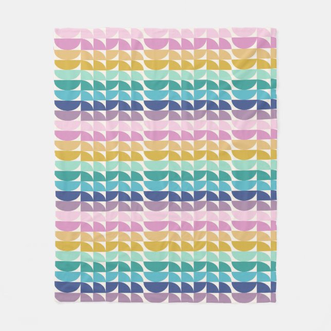 Rainbow Geometric Shapes Fleecedecke (Vorderseite)