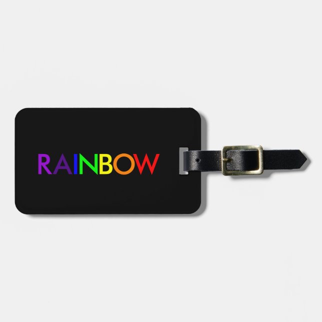 Rainbow-Gepäckstück mit Lederband Gepäckanhänger (Vorderseite horizontal)