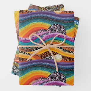 Rainbow gepunktetes, im Original verpacktes Papier