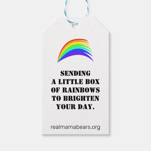 Rainbow-Geschenkmarke Geschenkanhänger (Vorderseite)