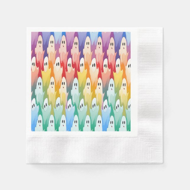Rainbow Ghosts Serviette (Vorderseite)