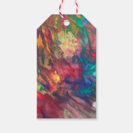 Rainbow Gift Tag Farbiges Party Groovy Presentiefe Geschenkanhänger