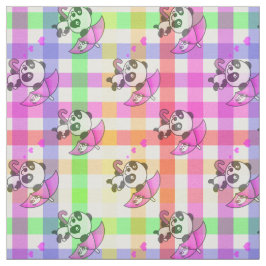 Rainbow Gingham Stoff