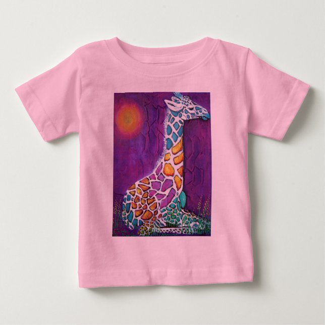Rainbow Giraffe Baby T-shirt (Vorderseite)