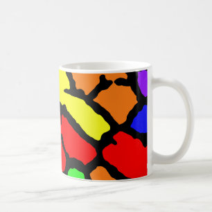 Rainbow Giraffe Print Kaffeetasse