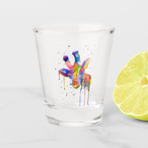 Rainbow Giraffe Shot Glas