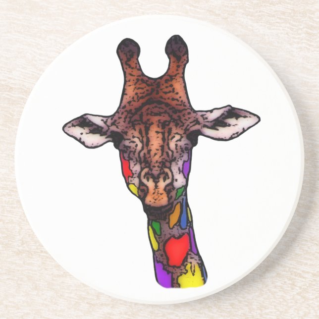 Rainbow Giraffe Untersetzer (Vorne)