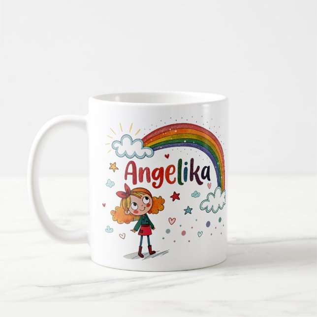 Rainbow Girl Angelika 2 Kaffeetasse (Links)
