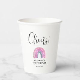 Rainbow Girl Baby Dusche Pappbecher