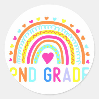 Rainbow Girl Boys Teacher Runder Aufkleber