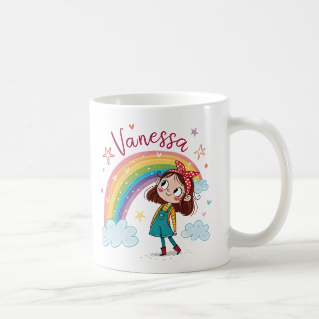 Rainbow Girl Vanessa 1 Kaffeetasse (Rechts)