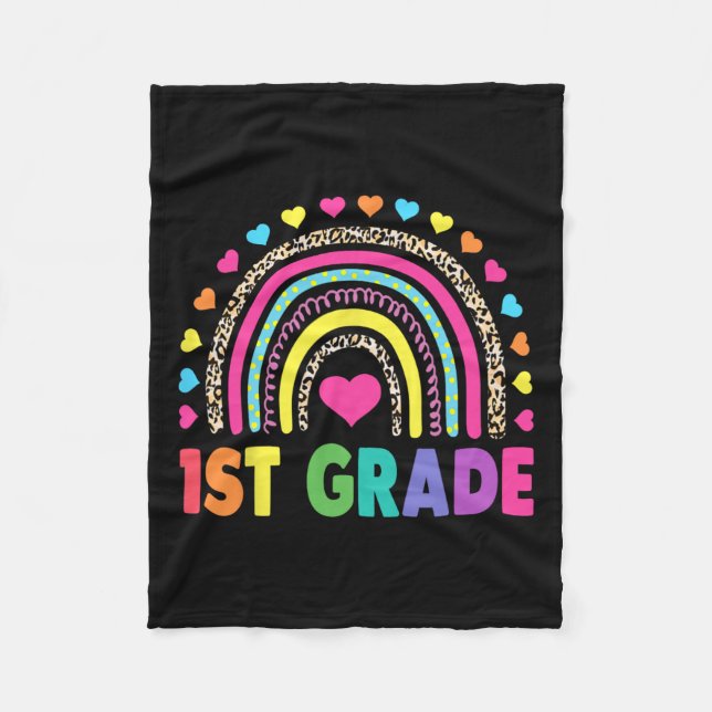 Rainbow Girls Boys Teacher Team 1st Gr Fleecedecke (Vorderseite)