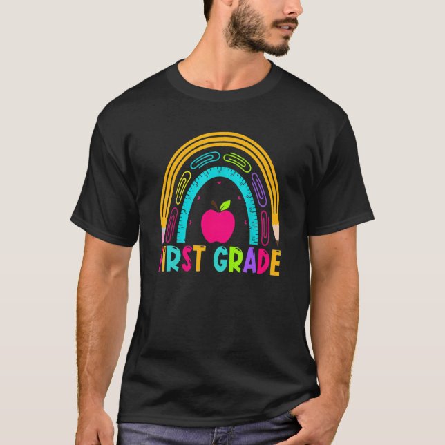 Rainbow Girls Boys Teacher Team 1st Gr T-Shirt (Vorderseite)