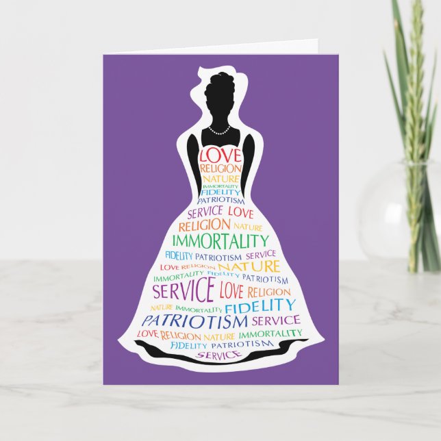 Rainbow Girls, Masonic Custom Carte pour notes Inv (Devant)