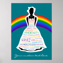 Rainbow Girls, Masonic Custom Poster Wall Art Cade