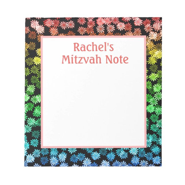 Rainbow Girls Mitzvah Notes Notepad Notizblock (Vorderseite)