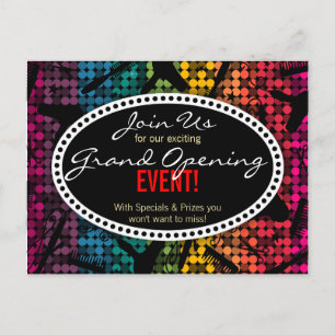 Rainbow Glam Custom Hair Salon Event Carte postale