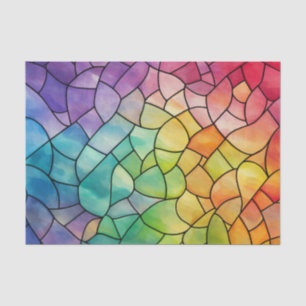 Rainbow Glass Decoupage Seidenpapier