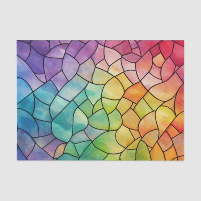 Rainbow Glass Decoupage Seidenpapier (Vorderseite)