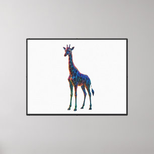Rainbow Glass Giraffe Art Leinwanddruck